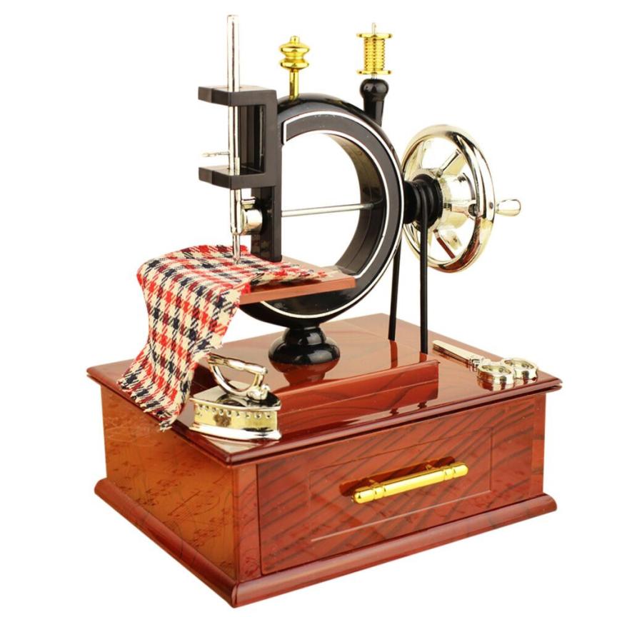 Vintage Simulation Sewing Machine Music Box