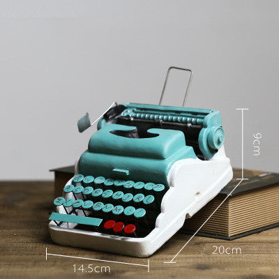 Retro Resin Metal Typewriter