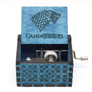 Antique Carved Wood Game Of Thrones Star wars Music Box