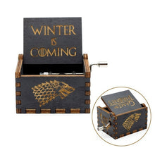 Load image into Gallery viewer, Antique Carved Wood Game Of Thrones Star wars Music Box