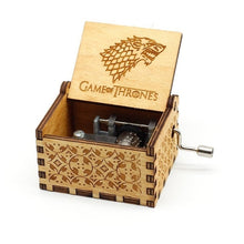 Load image into Gallery viewer, Antique Carved Wood Game Of Thrones Star wars Music Box