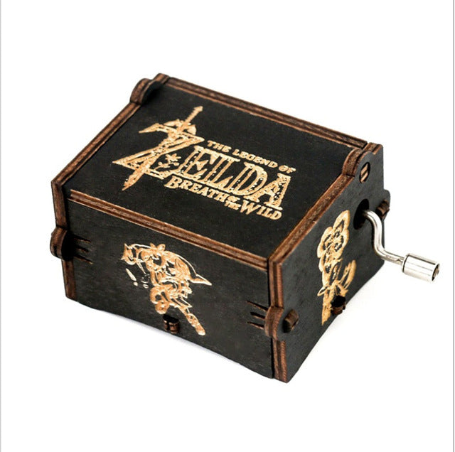 Antique Carved Wood Music Box