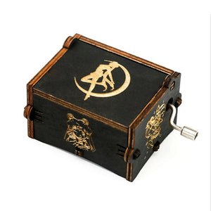 Antique Carved Wood Music Box