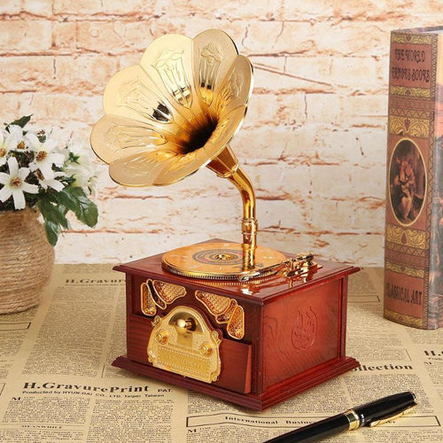 Antique Wooden Music Box
