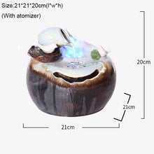 Load image into Gallery viewer, 110V-220V Vintage Ceramics Flowing Water Fountain