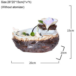 110V-220V Vintage Ceramics Flowing Water Fountain