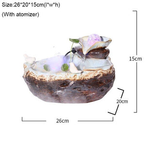 110V-220V Vintage Ceramics Flowing Water Fountain